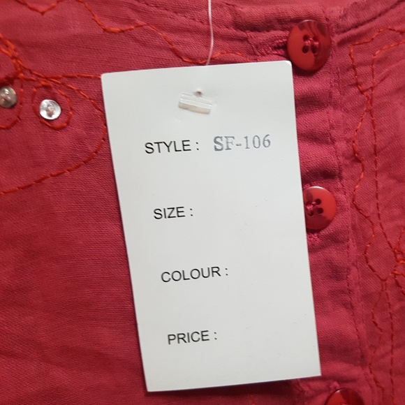 Shiva Fashions Blouse Sz. XL Red Canada - Picture 5 of 5